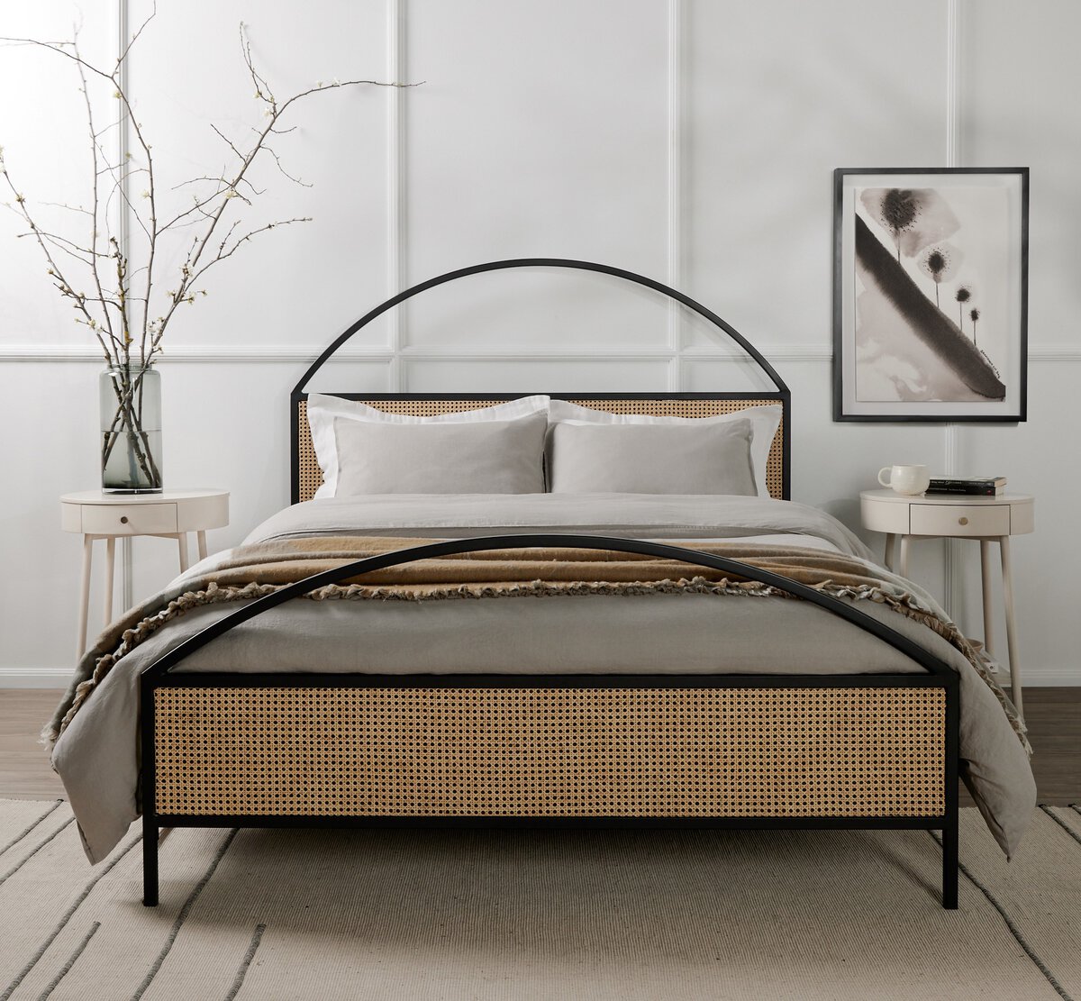 Van Nightstand Matte Alabaster