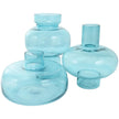 Blue Glass Round Vase