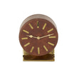 Brown Faux Leather Clock