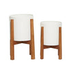 White Metal Indoor/Outdoor Planter