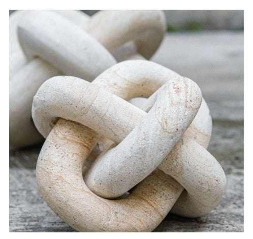 Limestone Link Indoor-Outdoor Sculptures, S/2