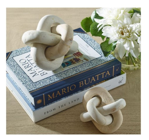 Limestone Link Indoor-Outdoor Sculptures, S/2