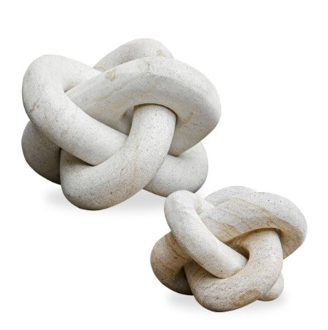 Limestone Link Indoor-Outdoor Sculptures, S/2