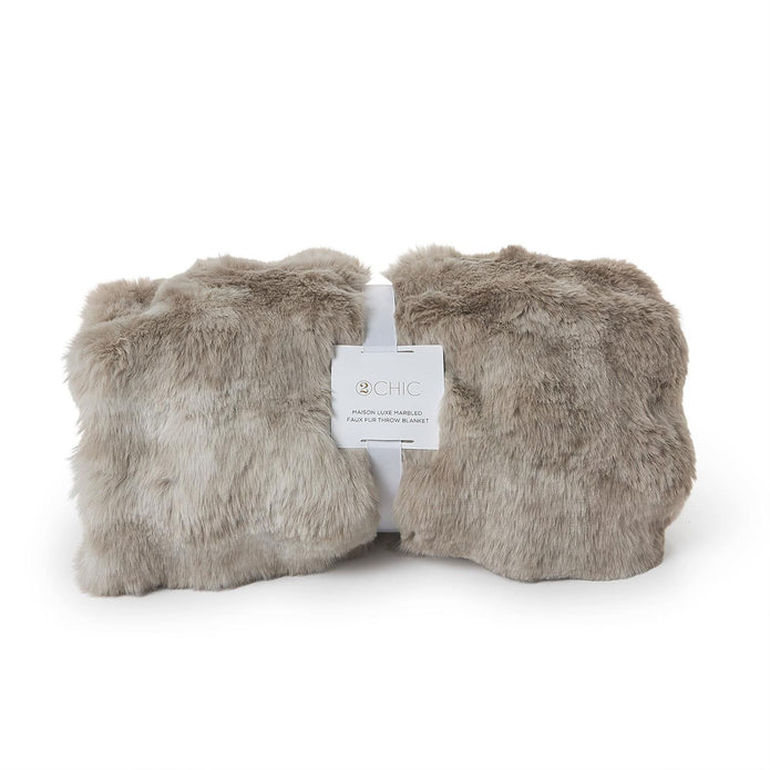 Marbled Fur Throw