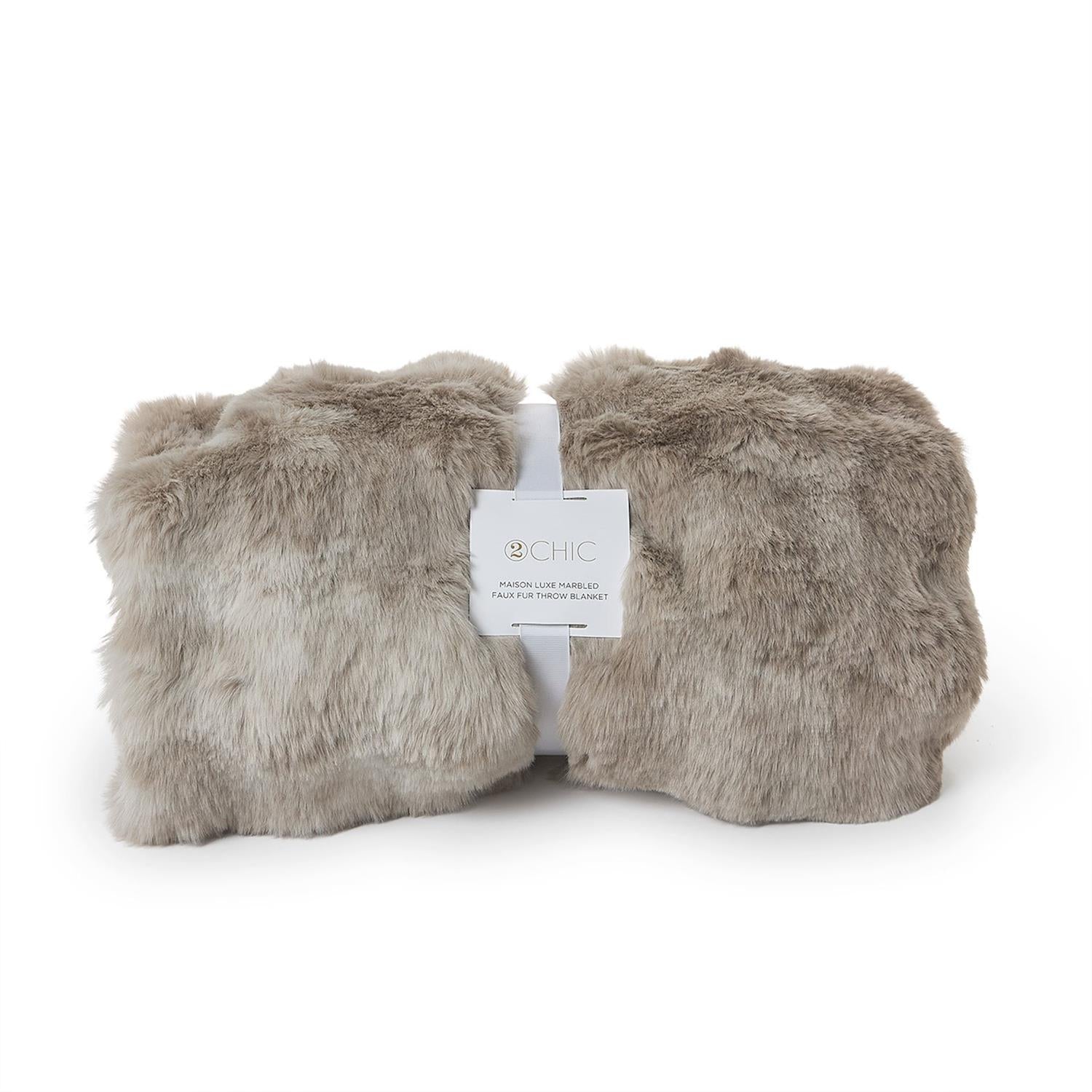 Marbled Fur Throw