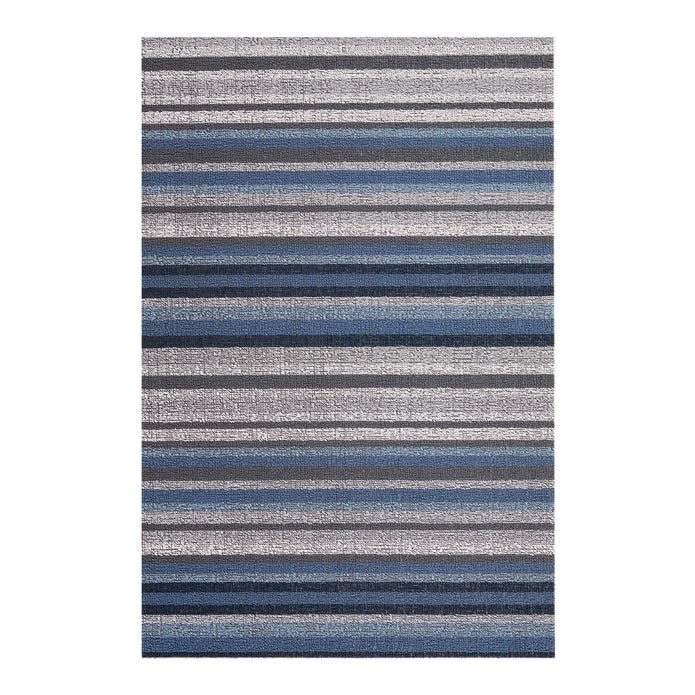 Horizon Stripe Shag Utility Mat - Deep Sea