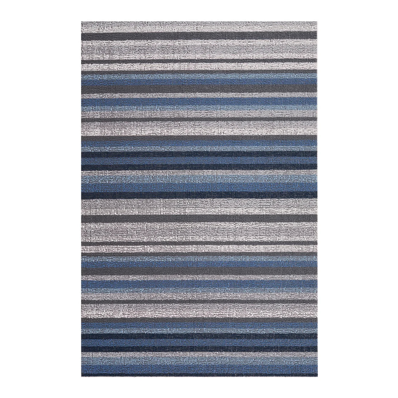Horizon Stripe Shag Utility Mat - Deep Sea