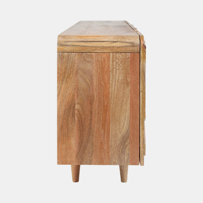 Flower Field Applique Cabinet, Natural/White