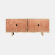 Flower Field Applique Cabinet, Natural/White