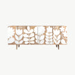Flower Field Applique Cabinet, Natural/White