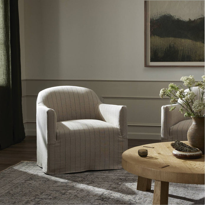 Lowell Slipcover Swivel Chair