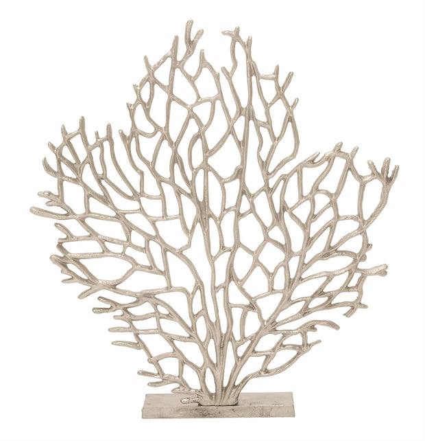 Silver Metal Coral Sculpture