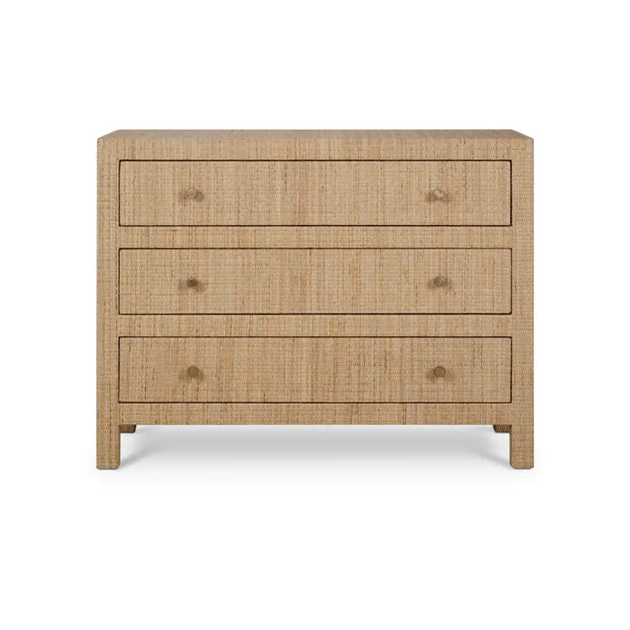 Kagu 3-Drawer Dresser with Rattan