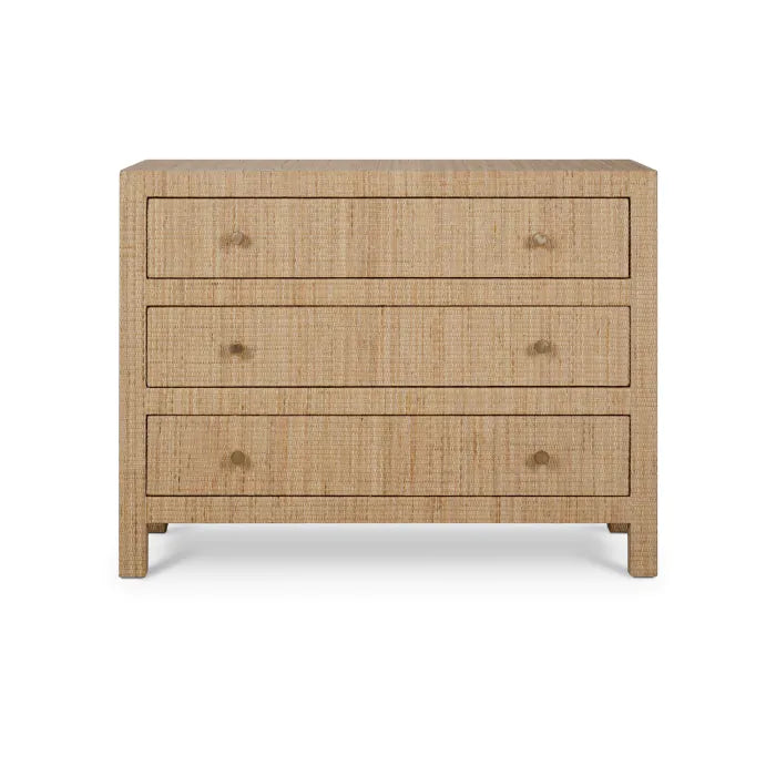 Kagu 3-Drawer Dresser with Rattan
