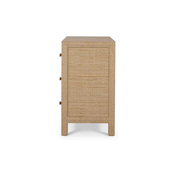 Kagu 3-Drawer Dresser with Rattan