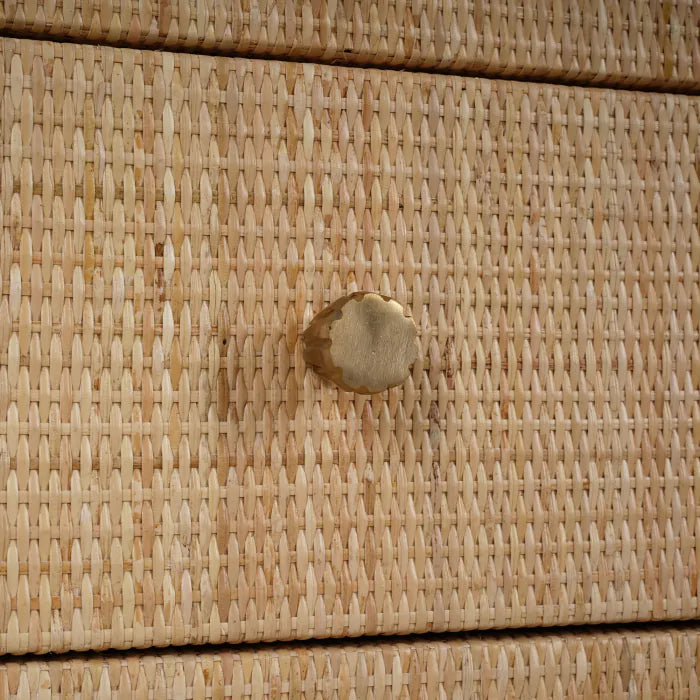 Kagu 3-Drawer Dresser with Rattan