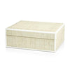 Atelier Natural Fiber Raffia Box w/ Leather Trim