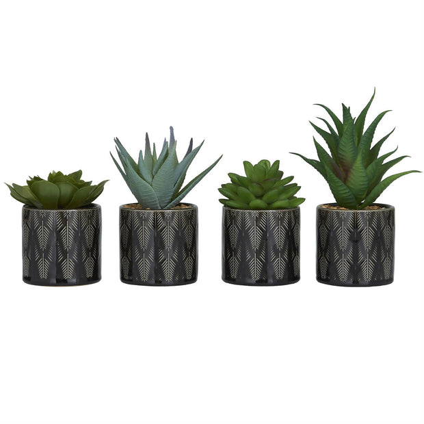Green Faux Foliage Succulent