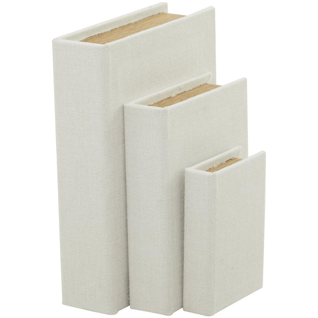 White Linen Storage Book