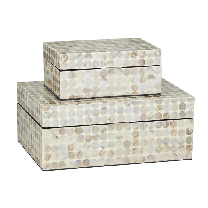 Beige Mother of Pearl Storage Box