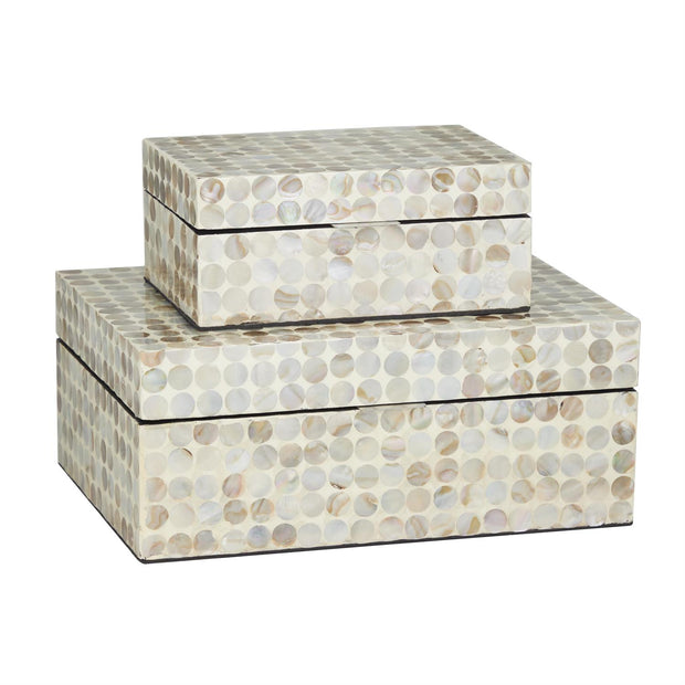 Beige Mother of Pearl Storage Box