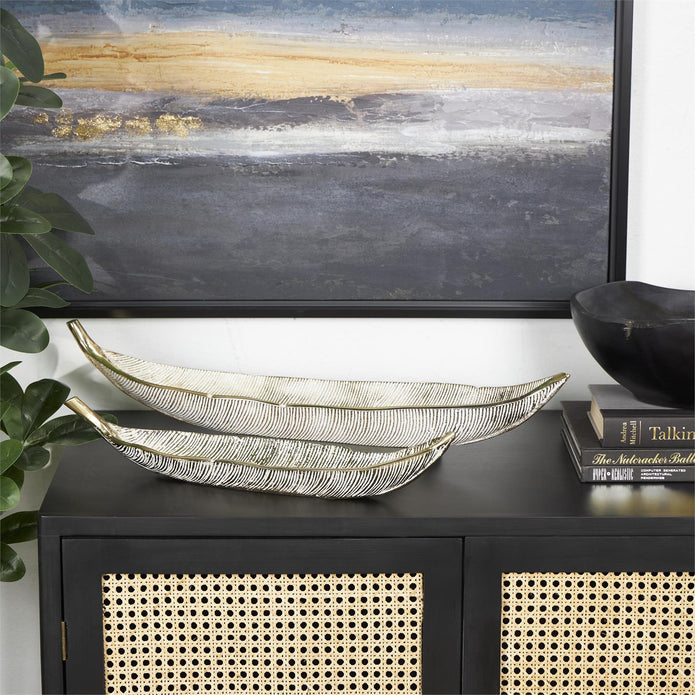 Aluminum Leaf Slim Bowl