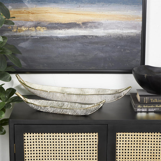 Aluminum Leaf Slim Bowl