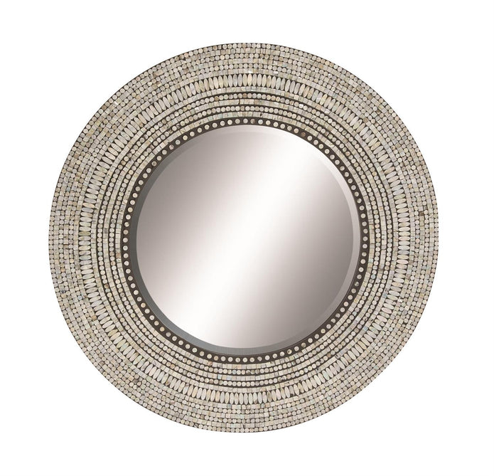 Gray Mother of Pearl Shell Mirror