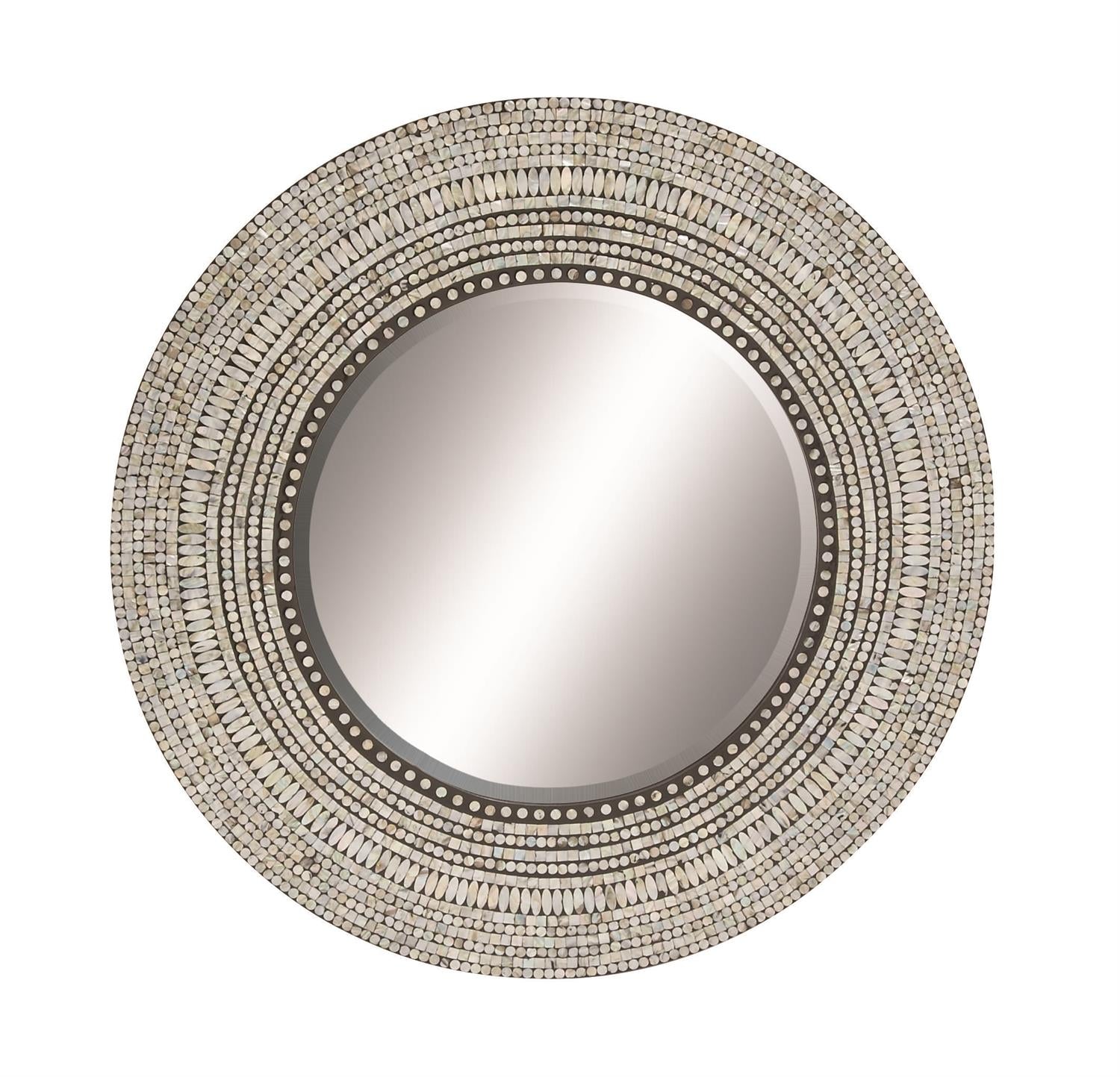 Gray Mother of Pearl Shell Mirror