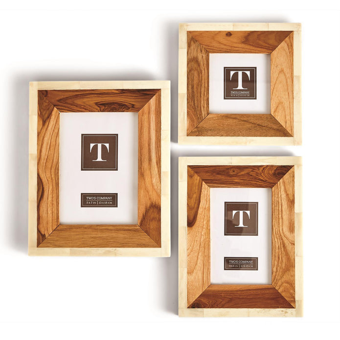 Wood and Bone Photo Frame