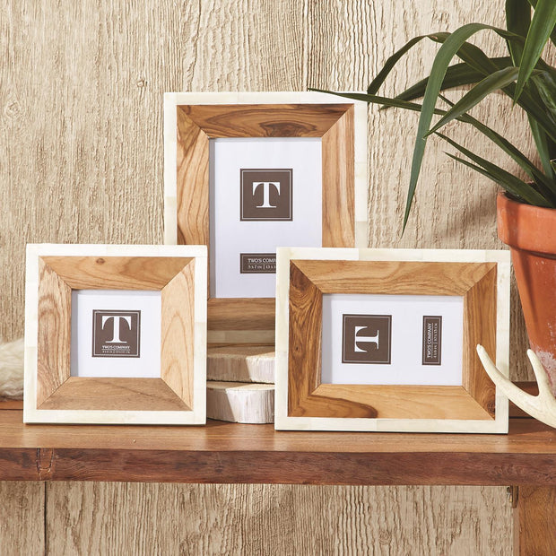 Wood and Bone Photo Frame