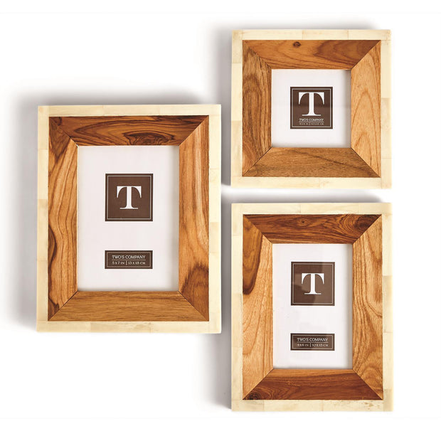 Wood and Bone Photo Frame