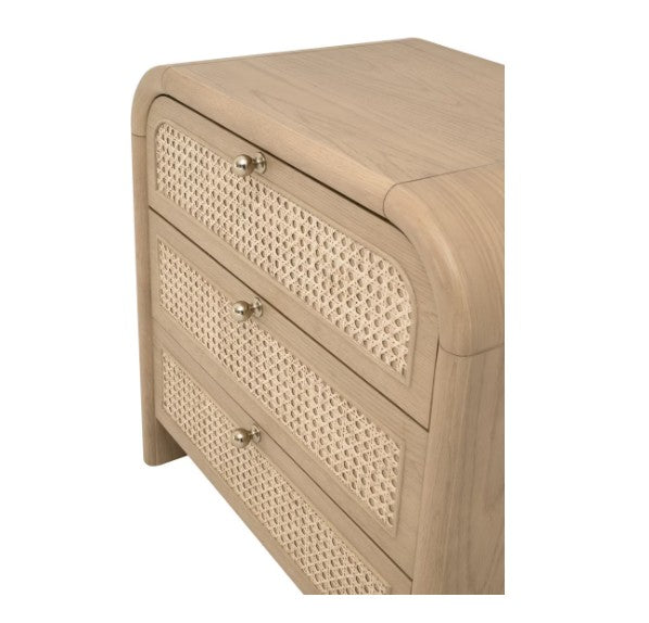 Cannes 3-Drawer Nightstand