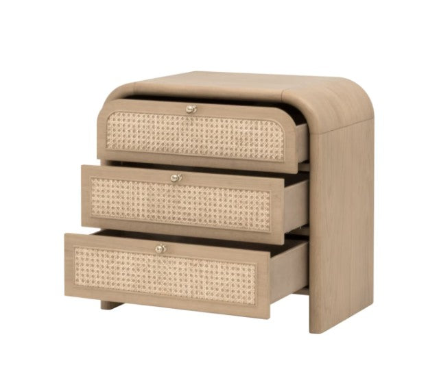 Cannes 3-Drawer Nightstand