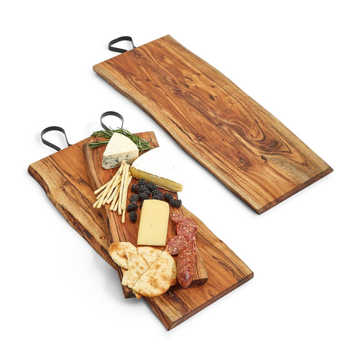 Acacia Wood Serving Board with Iron