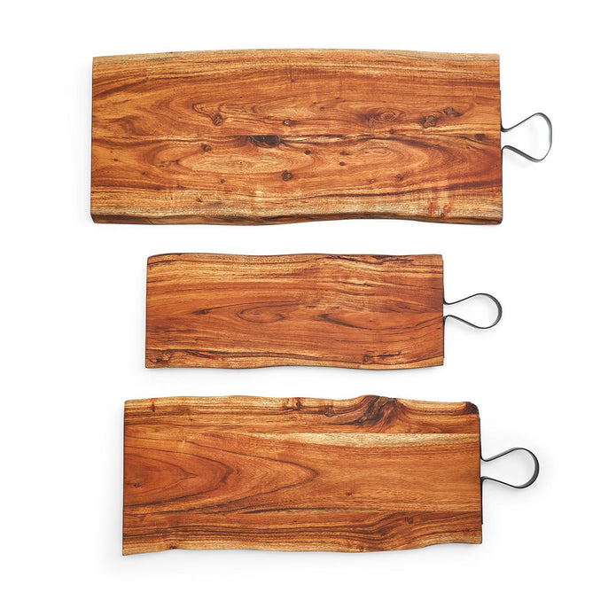 Acacia Wood Serving Board with Iron