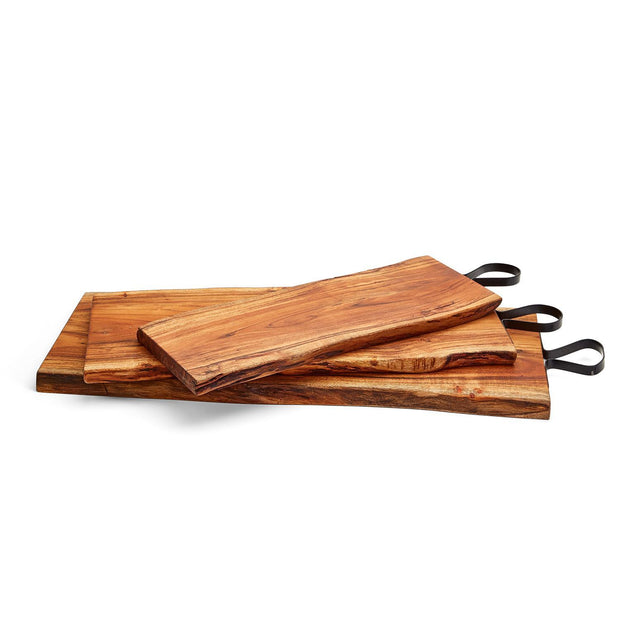 Acacia Wood Serving Board with Iron