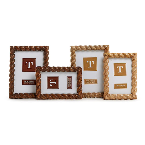 Hand-Carved Twist Photo Frame