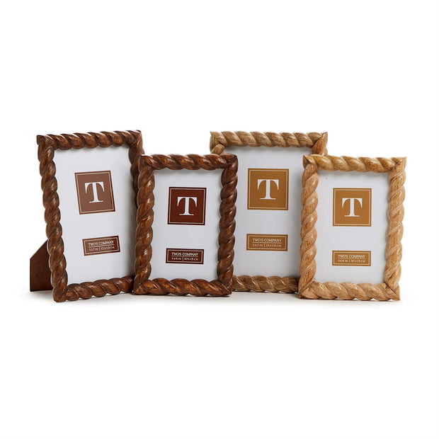 Hand-Carved Twist Photo Frame