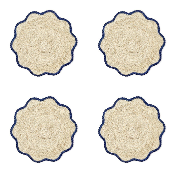 Handwoven Scalloped Edge Placemats S/4