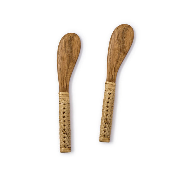 Wicker Wrapped Wood Spreaders