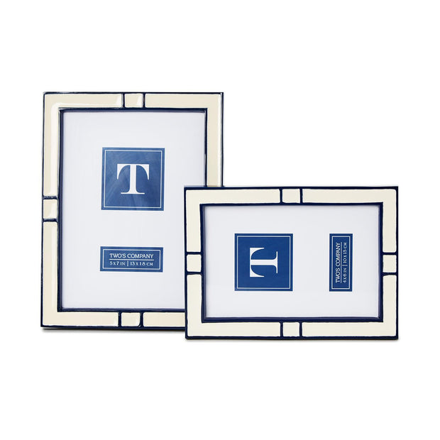 Navy and Cream Photo Frame