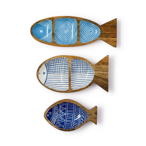 Hand-Crafted Fish Tray – Mango Wood