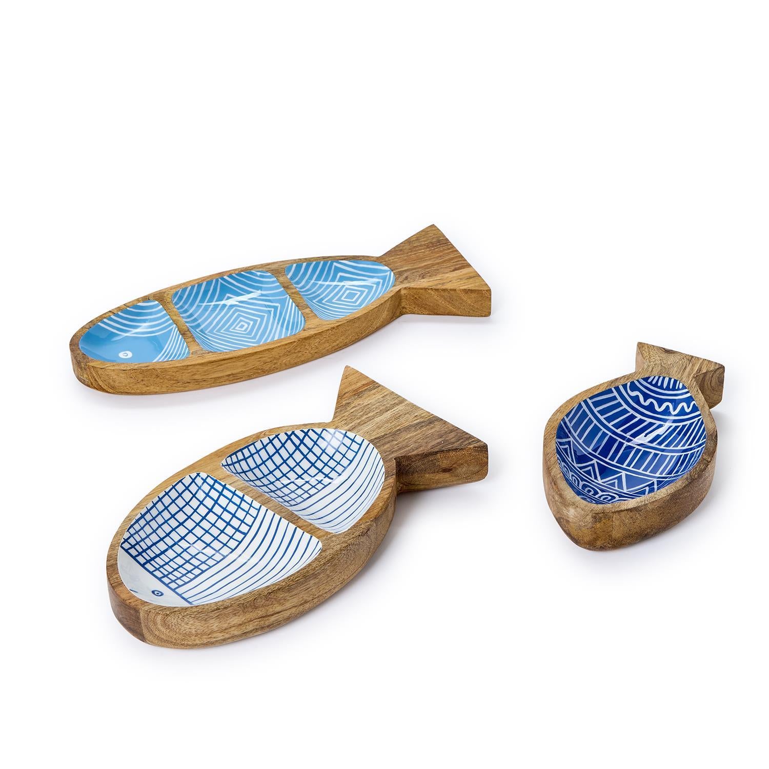 Hand-Crafted Fish Tray – Mango Wood