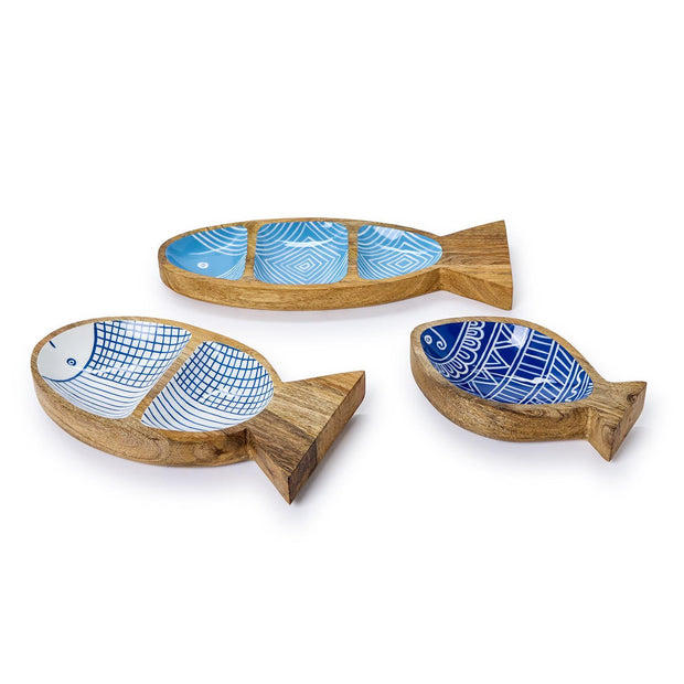 Hand-Crafted Fish Tray – Mango Wood