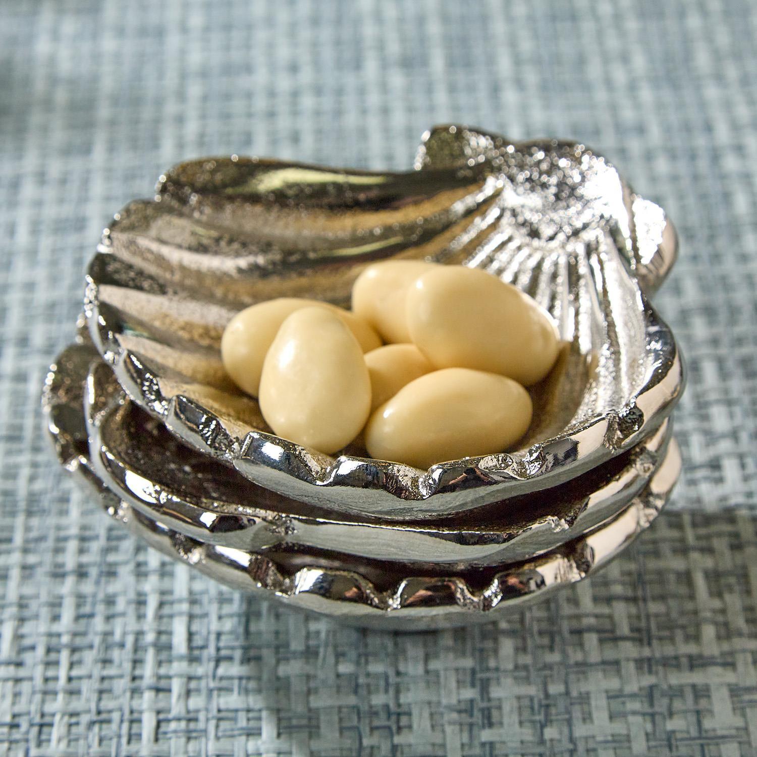 Silver Clam Shell Tidbit Dish – Recycled Aluminum