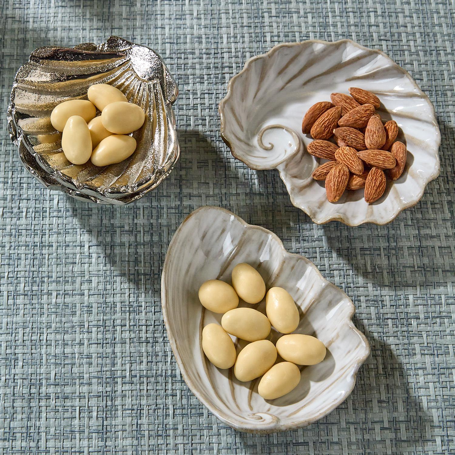 Silver Clam Shell Tidbit Dish – Recycled Aluminum