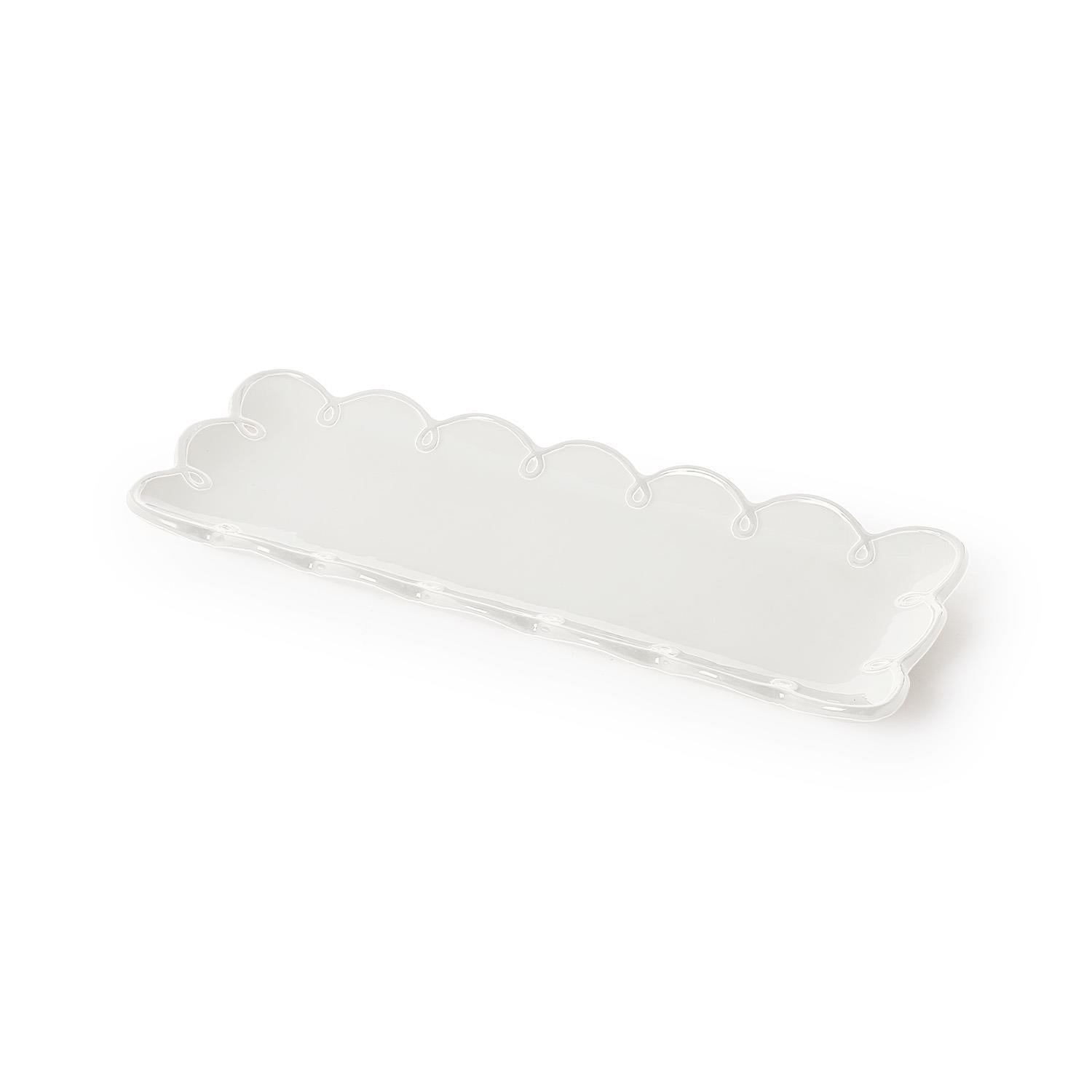 Scallop Loop Rectangular Serving Plate