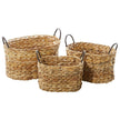 Brown Storage Basket with Metal Handle