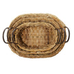 Brown Storage Basket with Metal Handle